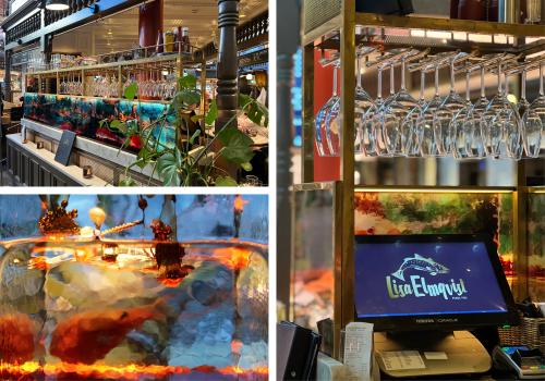 Montage av tre bilder från projektet Lisas world