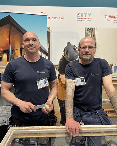 Anders och Mikael arbetar på Ekströms glas