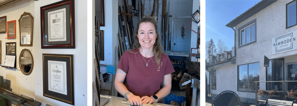 Ramboden i Ornäs och konstinramaren Johanna Vaker Holver