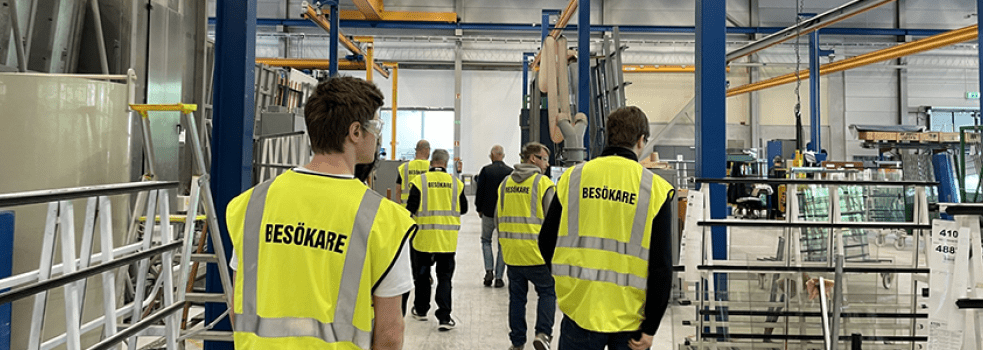 Lärlingsveckan på besök hos Glasgruppen i Örebro