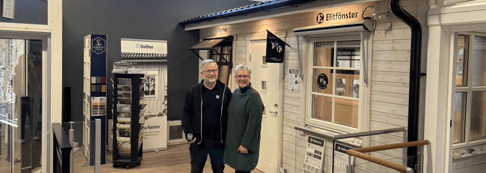 Makarna Rapps på Rapps Glas i Ljungsbro i sina lokaler