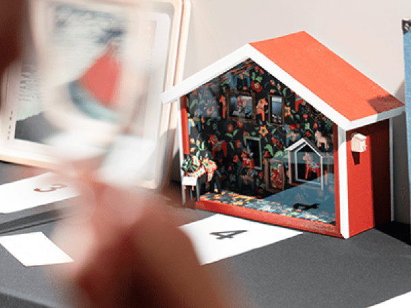 Bild på inramningar som bedömdes under minglet 