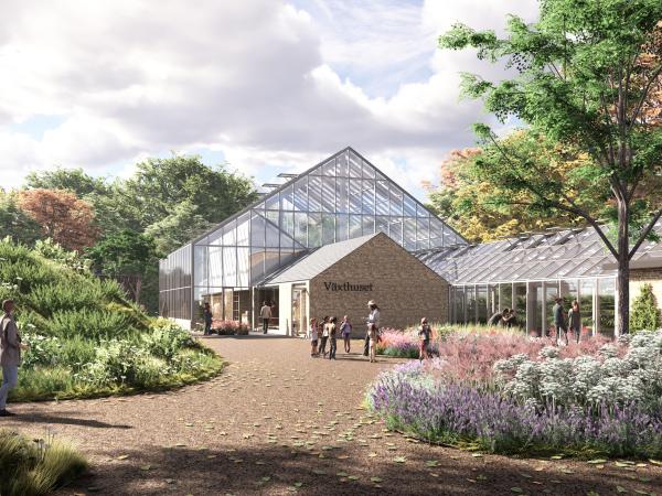 Illustrationsbild av det nya växthuset