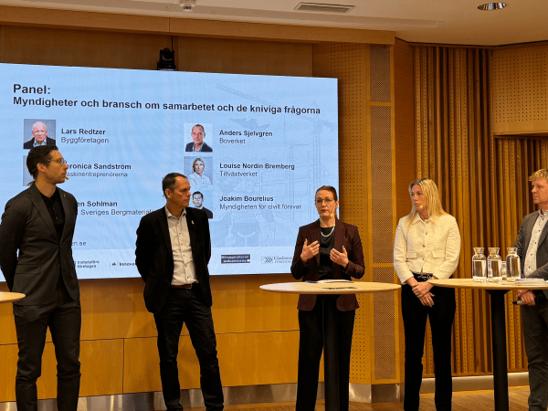 panelsamtal under webbinariumet om beredskapsfrågan för Sveriges företag