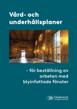 Vård- och underhållsplaner