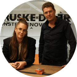 Helene Andersson och Peter Remse, vd och vice vd på Bruske Déler Fönsterrenoveringar